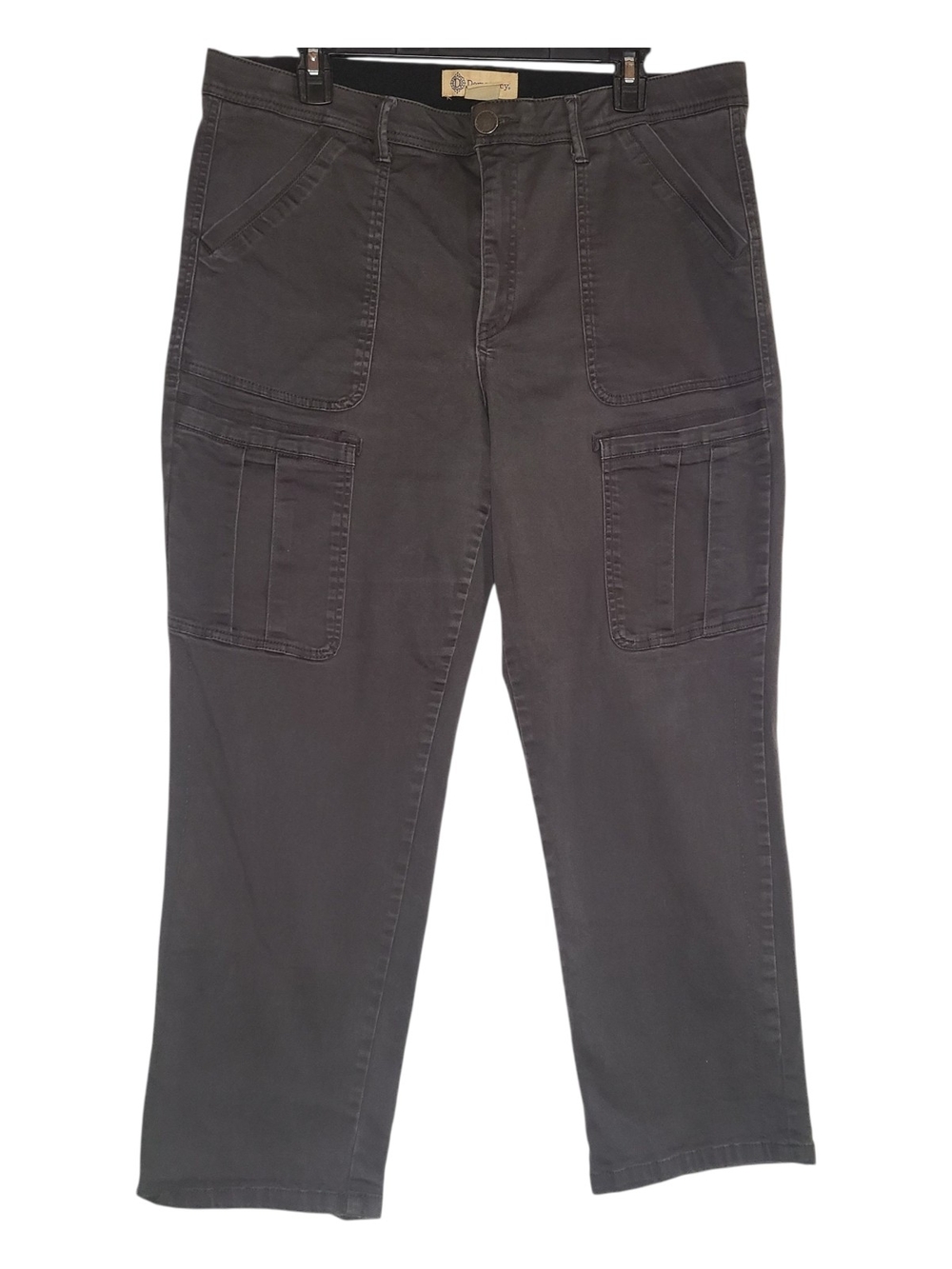 Democracy "Ab"solution High Rise Ankle Cargo Pants Grey/Black Size 16